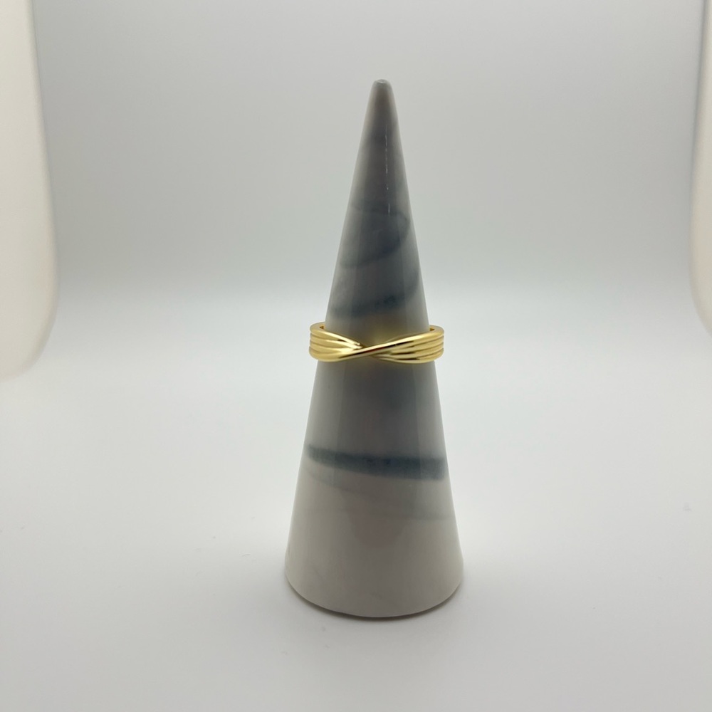 14k Gold Twisted Ring - Stackable Ring - 925 Ster… - image 8